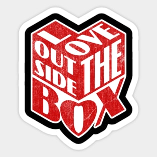 Love Outside The Box Sticker